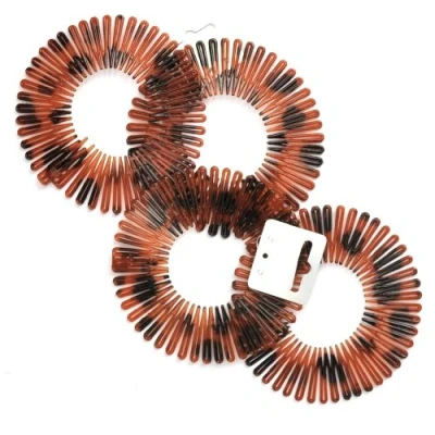 Image of 4 x Tortoiseshell Flexi Combs/ Shark Combs / Hair