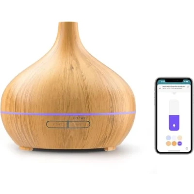 Image of Meross Smart Ultrasonic Diffuser, WiFi Humidifier, Apple HomeKit Alexa Google Home SmartThings Supported, Diffuser for Bedroom, with LED Light, Voice/Remote Control, BPA Free, Ultra Quiet