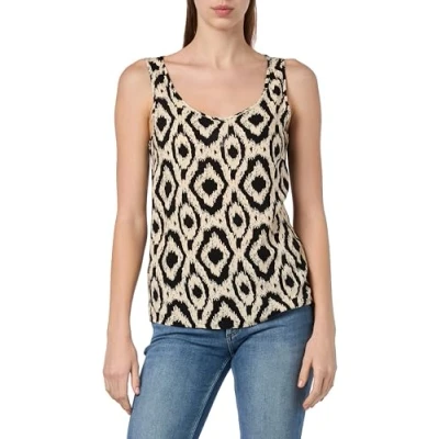 Image of ONLY Women&#039;s Onlnova Life S/L Top Ptm, Black/AOP:491 Black Daze, 10