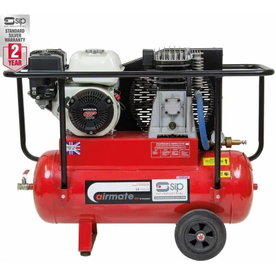 Image of SIP Airmate ISHP6/50 Industrial Petrol Belt Driven Air Compressor, Powered by Honda™ GP200 196cc, 50L, 150psi / 10.3 Bar 16CFM