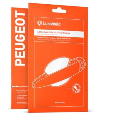 Image of Luxshield Car Door Handle Protection Film for recessed grips Peugeot 208 II I 2019 2024 Anti Scratch Foil Clear Paint