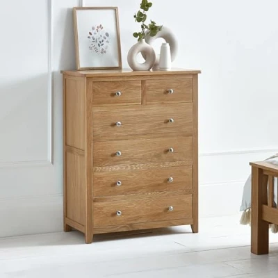Image of Julian Bowen Chest of Drawers, Oak, 108 x 83 44