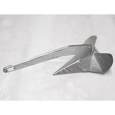 Image of SecureFix Direct Galvanised Steel Fixed Plough Anchor 4KG 30KG (Delta Style Yacht Boat Marine Sea) (30KG)
