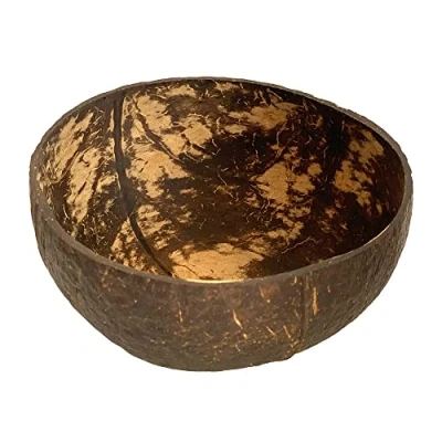 Image of VIE Gourmet Coconut Bowl, Natural Textured Finish, Large 13 15cm, Multicolor, One Size, (VG 0006 COCO RGH LRG)