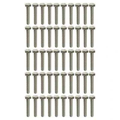 Image of M6 x 25mm Hex Set Screw Hexagon Head Bolt 50 Pack
