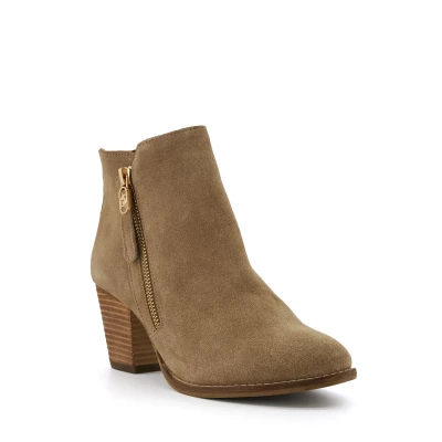 Image of Dune Ladies PAICEY Stacked Heel Casual Ankle Boots Size UK 7 Suede