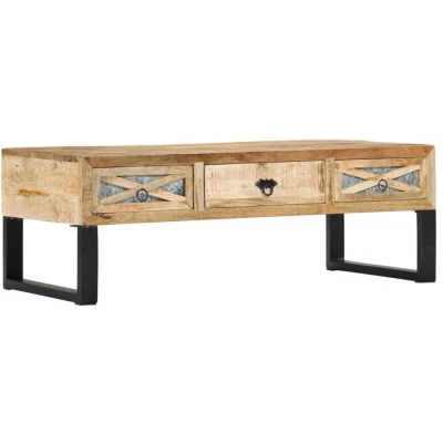 Image of vidaXL Coffee Table 110x50x38 cm Solid Mango Wood