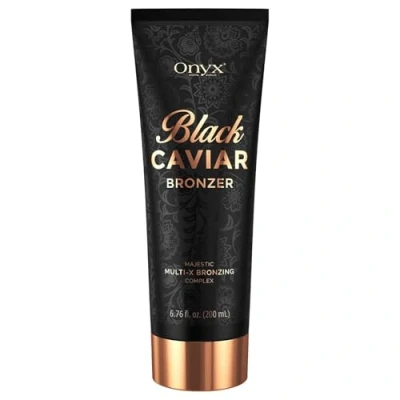 Image of Onyx Black Caviar Sunbed Tanning Lotion Bronzer &amp; Tan Enhancer Insanely Dark for Men Women