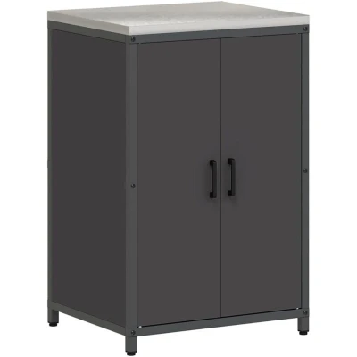 Image of Kitchen Storage Cabinet with Shelf Door Black Steel Vidaxl