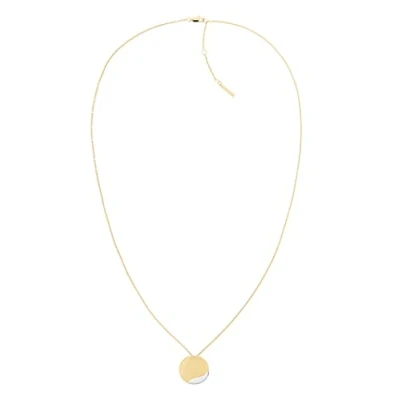 Image of Calvin Klein Women&#039;s MINIMAL CIRCULAR Collection Pendant Necklace 35000149