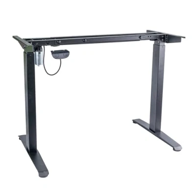 Image of domli Electric Adjustable Black Standing Desk Frame Heavy Duty Steel Stand up Computer Ergonomic Sit With Continuous Height Adjustment