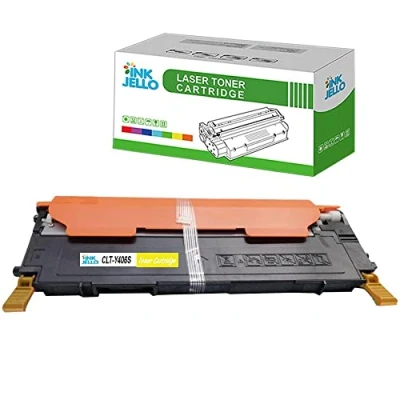 Image of InkJello Compatible Toner Cartridge Replacement for Samsung CLP 360 365 365W CLX 3300 3305 3305FN 3305FW 3305W Xpress SL C410W C460FW C460W CLT Y406S (Yellow)