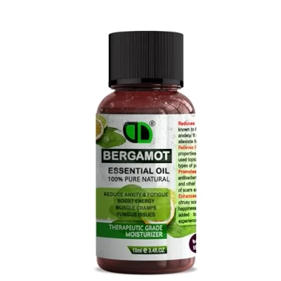 Image of 10ML Dropper DD 100% Pure Natural Bergamot Essential Oil Perfect for Aromatherapy, Diffusers Great Repelling, Clean Home