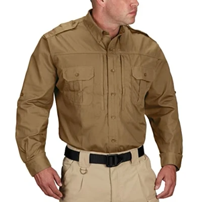 Image of Propper Men&#039;s Long Sleeve Tactical Shirt Charcoal Grey, Large