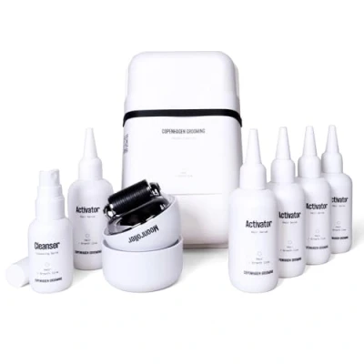 Image of Copenhagen Grooming Hair Growth Kit w/The Activator Serum &amp; The Moonroller Follicle Stimulator (250 Days Supply)