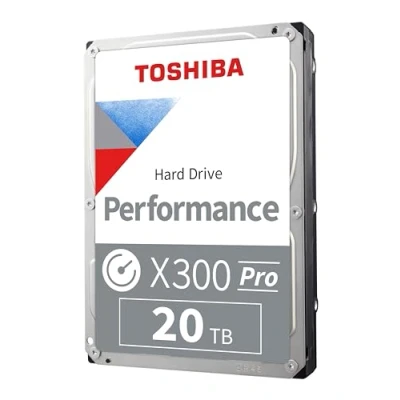 Image of Toshiba X300 PRO 20TB High Workload Performance for Creative Professionals 3.5 Inch Internal Hard Drive Up to 300 TB/Year Rate CMR SATA 6 Gb/s 7200 RPM 512 MB Cache HDWR62AXZSTB