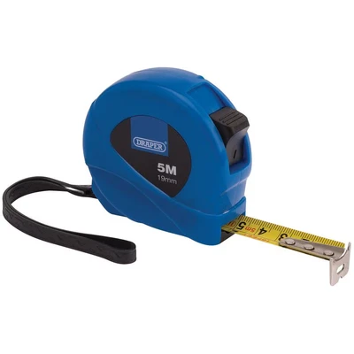 Image of Draper Measuring Tape, 5m/16ft x 19mm, Blue