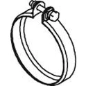 Image of 7401629499 Clamp, exhaust system DINEX 80918 151mm