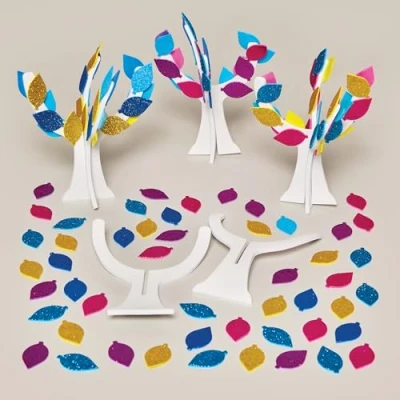 Image of Baker Ross FX933 Ramadan Tree of Good Deeds Kits Pack 4, Religious Education Arts and Crafts for Kids