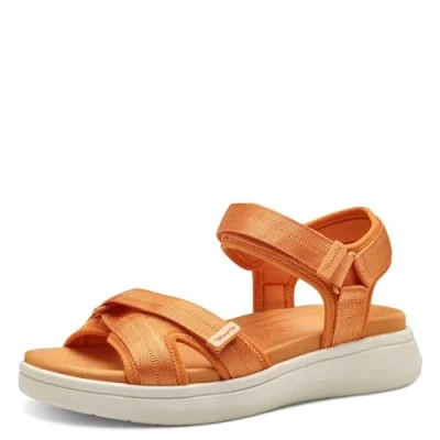 Image of Tamaris Women&#039; 1 28262 42 Flat Sandal, orange, 3.5 UK