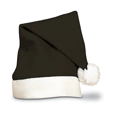 Image of eBuyGB Adults Unisex Festive Christmas Santa Hat (Black)