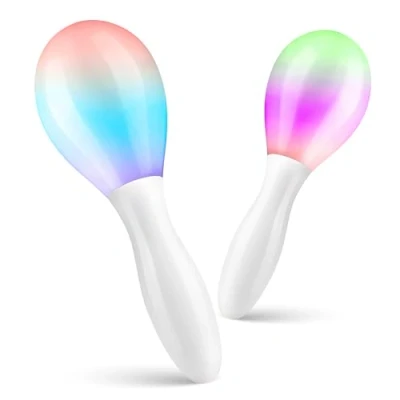 Image of The Glowhouse 2 x Light Up LED Maracas Multi Colour Sensory Toy