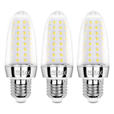 Image of SAUGLAE 15W LED Light Bulbs, 120W Incandescent Bulbs Equivalent, 4000K Natural White, 1700 Lumen, E27 Large Edison Screw Lights, Pack of 3