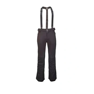 Image of Killtec Thônes MN Ski Sftshll PNTS A 36415 000 Men&#039;s Trousers with Edge Protection, Snow Guard and Removable Braces, Black, XL