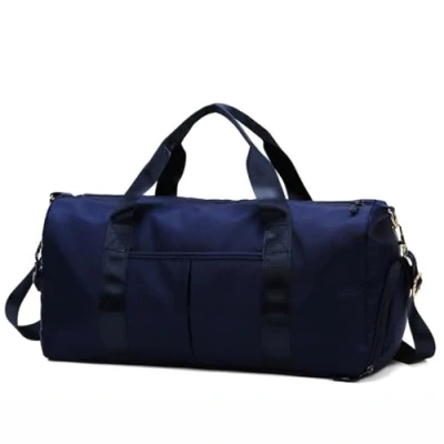 Image of YYKSYDPT Gym Bag, Sports Duffle Bag with Wet and Dry Separation Travel Shoes Compartment, Overnight Weekend Bags Cabin for Women Men (Navy Blue)