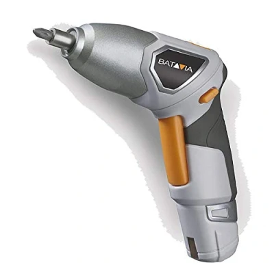 Image of Batavia Cordless Electric Screwdriver with Rapid/Fast Flashcell 60 Seconds Battery Charging Technology Rear Flashlight and 6 Screw Bits