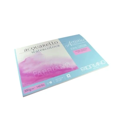 Image of Fabriano Artistico watercolour paper block 300gsm hot pressed pad 14&quot; x 20&quot;