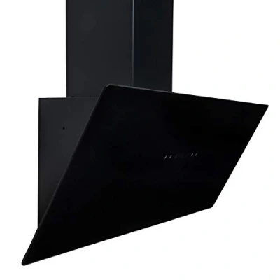 Image of SIA TAG90BL 90cm Black Angled Touch Control Cooker Hood Kitchen Extractor Fan