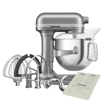 Image of KitchenAid Artisan Contour Silver 6.6L Bowl Lift Food Mixer With FREE Gifts