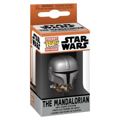 Image of Funko POP! Keychain: Star Wars: the Mandalorian Peach Novelty Keyring Collectable Mini Figure Stocking Filler Gift Idea Official Merchandise TV Fans Backpack Decor