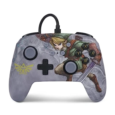 Image of PowerA Enhanced Wired Controller for Nintendo Switch and Oled Model, Advance Gaming Buttons, 3.5mm Stereo Jack Anti Friction Rings, Officially Licensed: Valiant Link