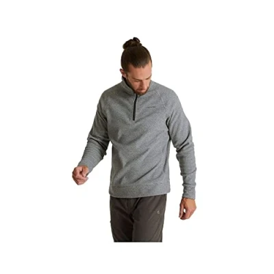 Image of Craghoppers Mens Turo Half Zip Fleece Dove Grey Stripe S