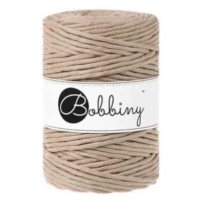 Image of Bobbiny XXL 5mm Single Ply Macrame Cord (Sand) 100m