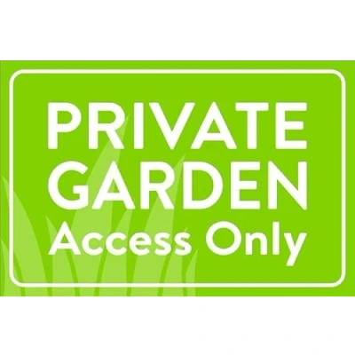 Image of Private garden, access only 1mm flexible Plastic sign (200mm x 150mm)