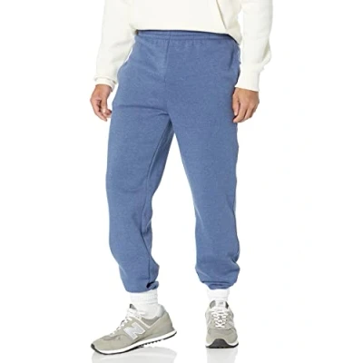 Image of Amazon Essentials Men&#039;s Closed Bottom Fleece Joggers (Available in Big &amp; Tall), Blue Heather, S