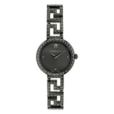 Image of Versace Greca Goddess WoMens Gun Watch VE7A00123 Dark Grey Stainless Steel (archived) One Size