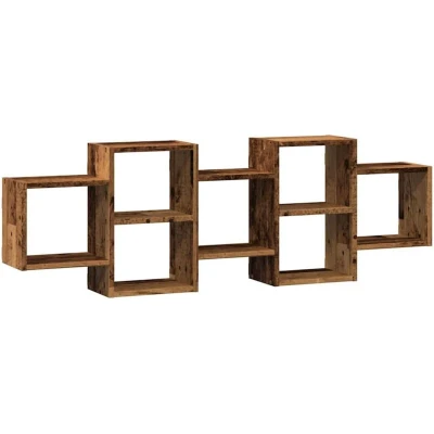 Image of vidaXL Wall Shelf Floating Storage Engineered Wood, Brown, 129x18x42 cm Dining Room Modern Style