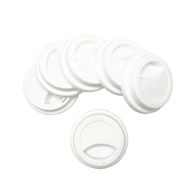 Image of NanTun Silicone Drinking Lid Spill Proof Cup Lids Reusable Coffee Mug Covers White 6pcs