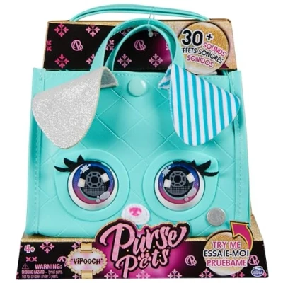 Image of Purse Pets, VIPooch Puppy Tote Bag Interactive Pet Toy and Cross body with over 30 Sounds Reactions, Kids’ Toys for Girls Aged 4 up