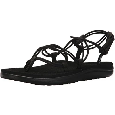 Image of Teva VOYA Infinity Walking sandals, Women&#039;s, Size: 4.5, Black Leather and textile