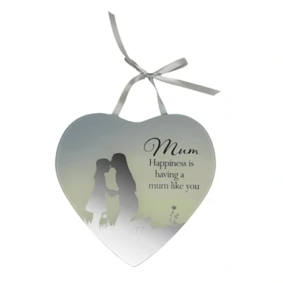 Image of Mum Happiness is Having a Like You Reflections from the Heart Mirrored Hanging Plaque