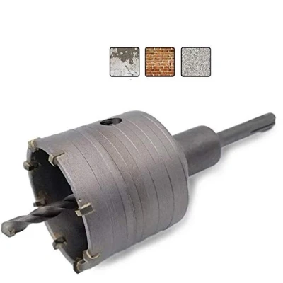 Image of Wall Hole Saw Diameter 68 mm Drill Bit, APlus 110mm SDS Plus Adapter + Tungsten Carbide Tipped TCT Core
