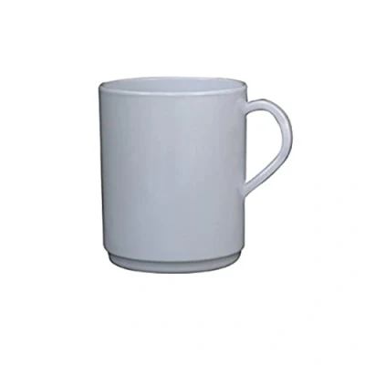 Image of Genware NEV MEL10MUG Melamine Mug, 10 oz., White (Pack of 12)