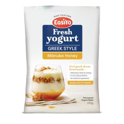 Image of EasiYo Greek Style Manuka Honey Flavoured Yogurt Mix Sachet 210g For Use With Makers