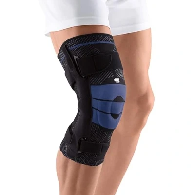 Image of Bauerfeind GenuTrain S Hinged Knee Brace Support Advanced Stability of the joint Right Size 2 Color Black
