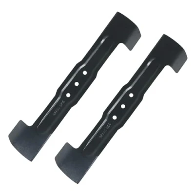 Image of SPARES2GO 37cm Rotary Blade for Bosch Rotak 36 37 Ergoflex Lawnmower (Pack of 2)